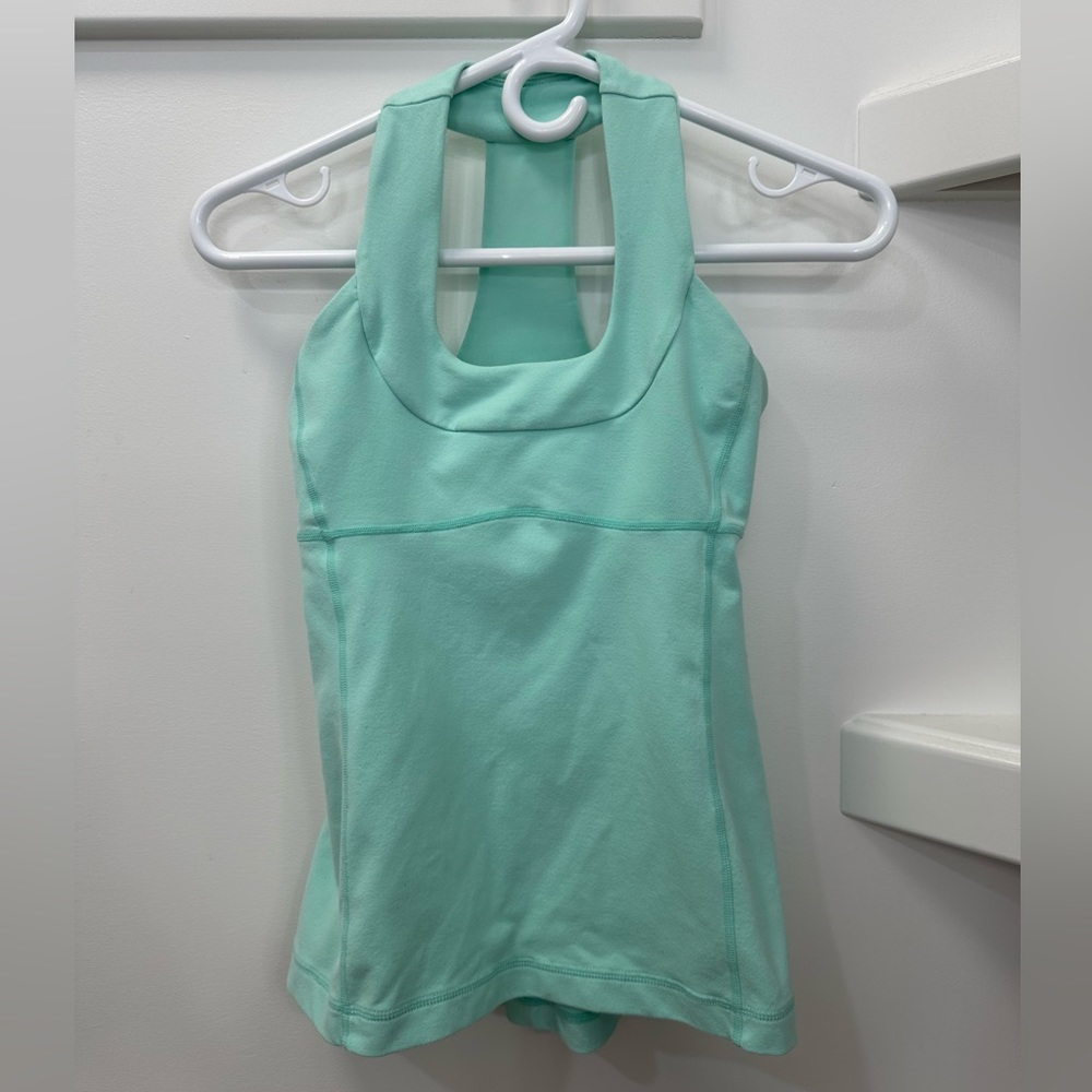 Lululemon mint green scoop neck tank top